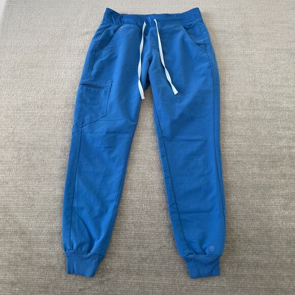 Figs Scrub Pants Womens S Blue Jogger Technical Collection Medical Nursing - Picture 1 of 7